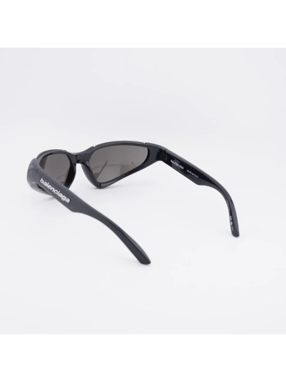 Balenciaga BB0202S 001 Unisex Sunglasses Black Geometric Frame, Grey Lenses